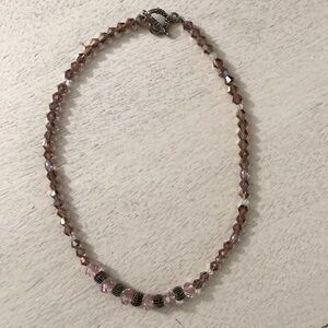 Elegant Rosy Beaded Necklace